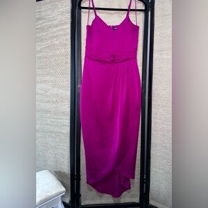 Express Fuchsia Strapless Dress